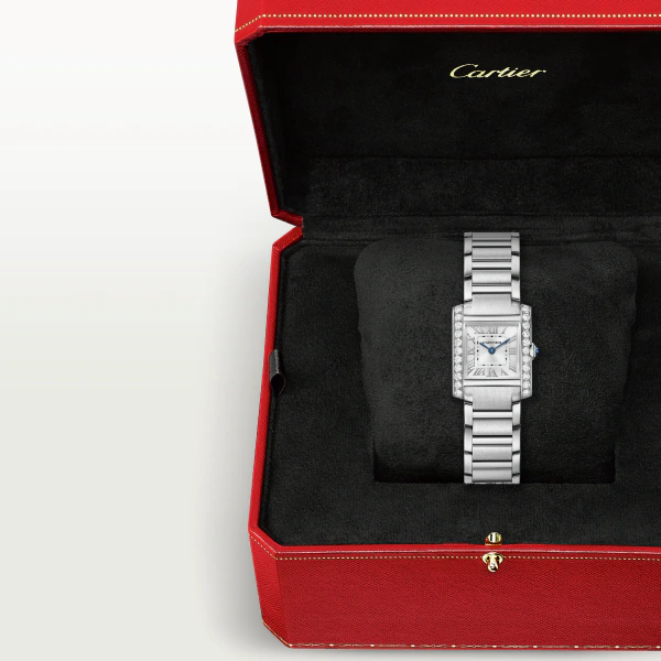 Unworn Cartier Tank Francaise, Stainless Steel, 25.7mm x 21.2mm, Ref# W4TA0020, box and papers