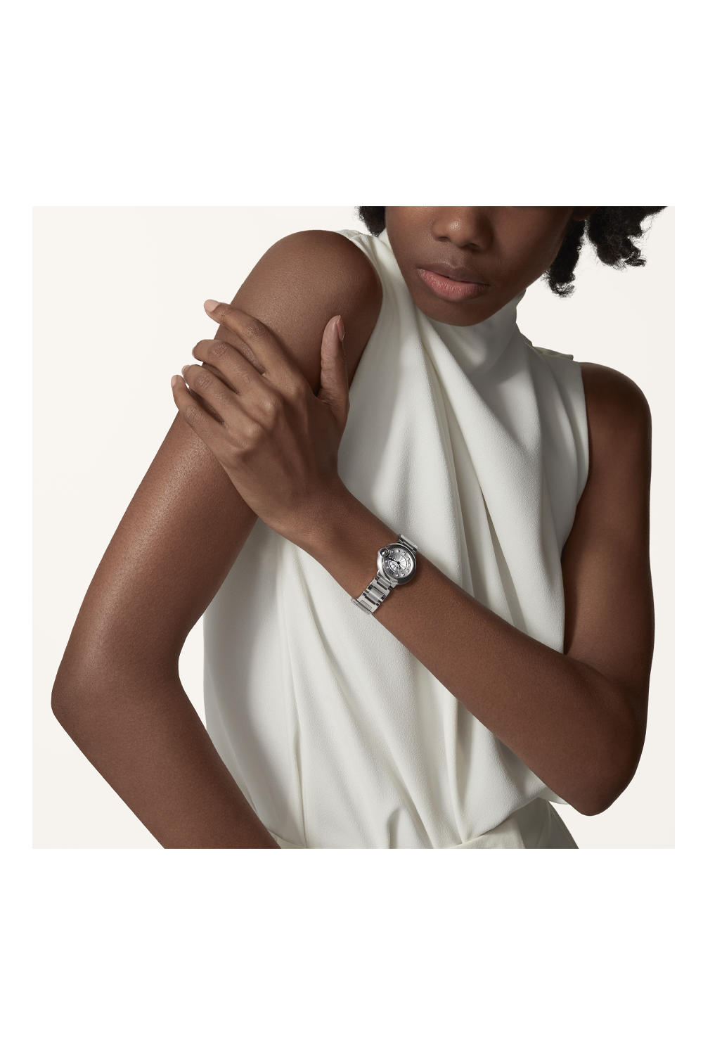 Unworn Cartier Ballon Bleu de Cartier, Stainless Steel and Diamonds, 28mm, Ref# W4BB0029, box and papers