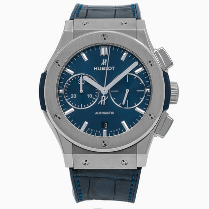 Hublot Classic Fusion Chronograph Titanium Blue 45mm, Ref# 541.NX.7170.LR, Unworn 2025
