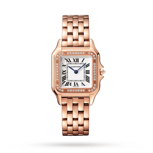 Unworn Cartier Panthère de Cartier Medium, 18k Rose Gold, Diamonds, 27mm x 36mm, Ref# WJPN0009, box and papers