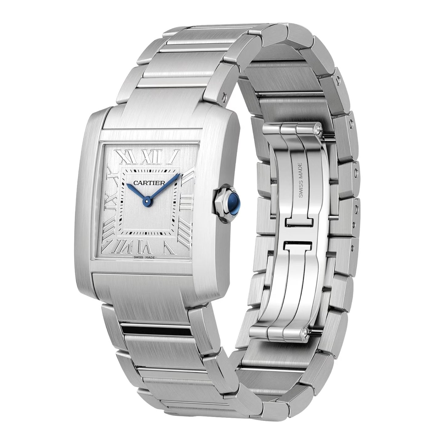 Unworn Cartier Tank Francaise de Cartier, Medium Stainless Steel, 32mm x 27mm, Ref# WSTA0074, box and papers