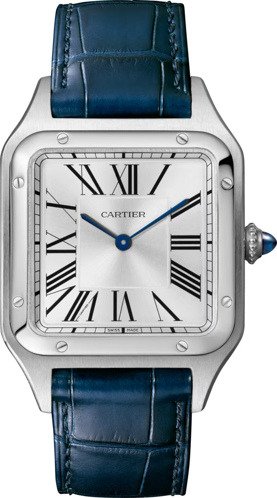 Unworn Cartier Santos Dumont de Cartier, Stainless Steel, 43.5mm x 31.4mm, Ref# WSSA0022, box and papers