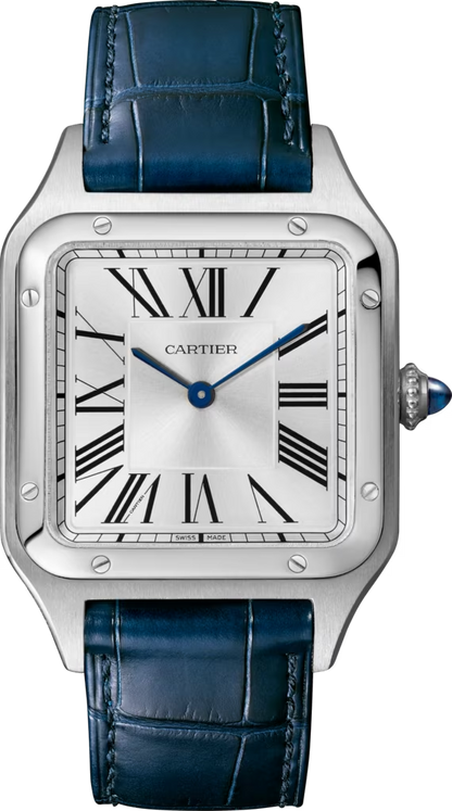Unworn Cartier Santos Dumont de Cartier, Stainless Steel, 43.5mm x 31.4mm, Ref# WSSA0022, box and papers
