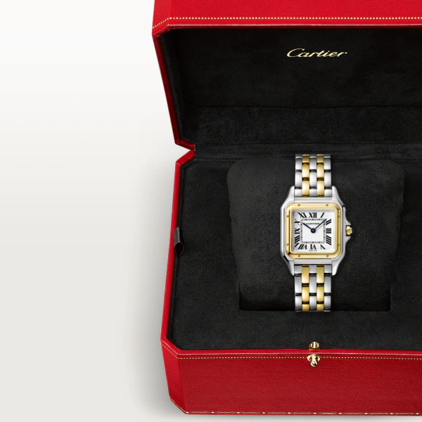 Unworn Cartier Panthère de Cartier, Stainless Steel, 18k Yellow Gold, 29mm x 37mm, Ref# W2PN0007, box and papers