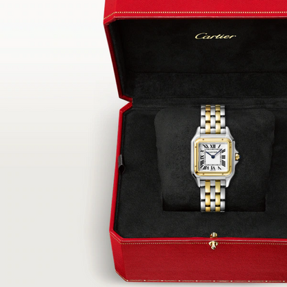Unworn Cartier Panthère de Cartier, Stainless Steel, 18k Yellow Gold, 29mm x 37mm, Ref# W2PN0007, box and papers