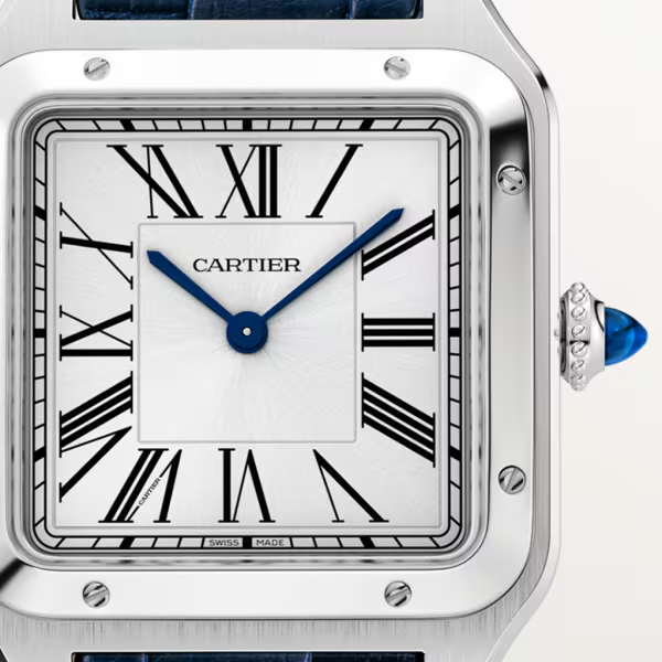 Unworn Cartier Santos Dumont de Cartier, Stainless Steel, 43.5mm x 31.4mm, Ref# WSSA0022, box and papers