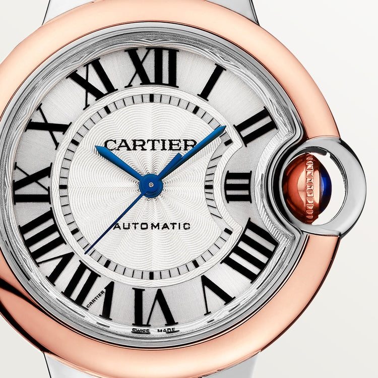 Unworn Cartier Ballon Bleu, Stainless Steel and 18k Rose Gold, 36mm, Ladies, Ref# W2BB0033, box and papers