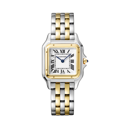 Unworn Cartier Panthère de Cartier, Stainless Steel, 18k Yellow Gold, 29mm x 37mm, Ref# W2PN0007, box and papers