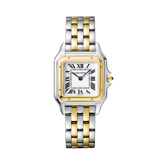 Unworn Cartier Panthère de Cartier, Stainless Steel, 18k Yellow Gold, 29mm x 37mm, Ref# W2PN0007, box and papers