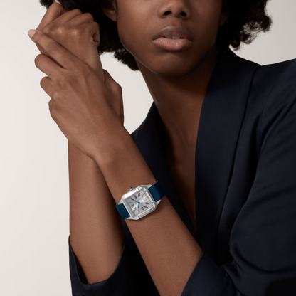 Unworn Cartier Santos Dumont de Cartier, Stainless Steel, 43.5mm x 31.4mm, Ref# WSSA0022, box and papers