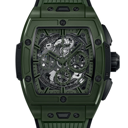 Unworn Hublot Spirit of Big Bang Dark Green Ceramic 42, 642.GX.5210.RX, box and papers