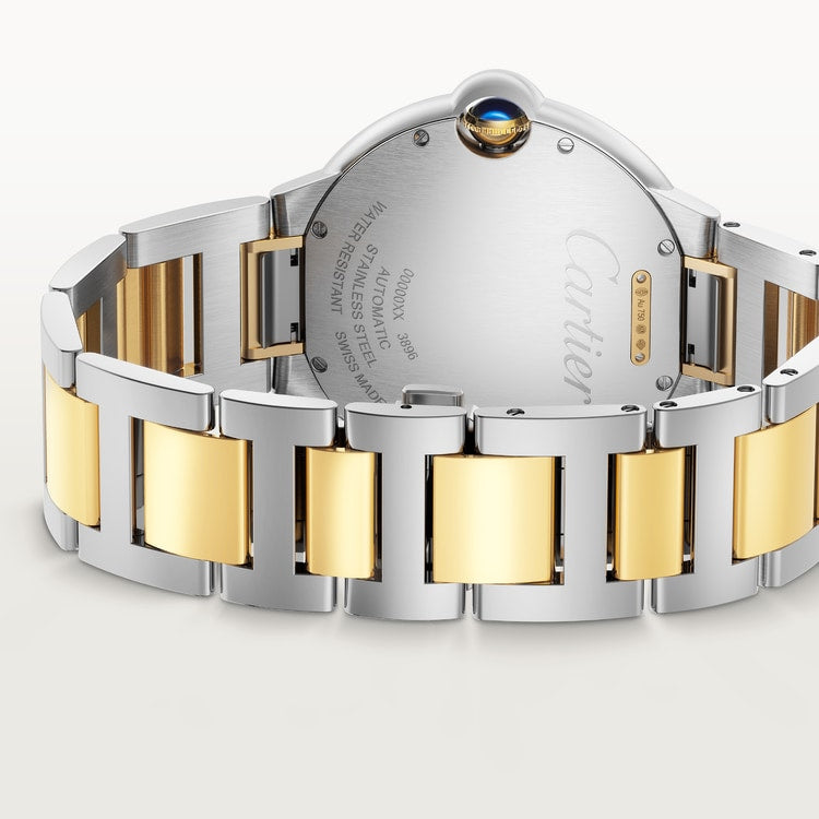 Unworn Cartier Ballon Bleu, Stainless Steel and 18k Yellow Gold, 42mm, Ref# W2BB0039, box and papers