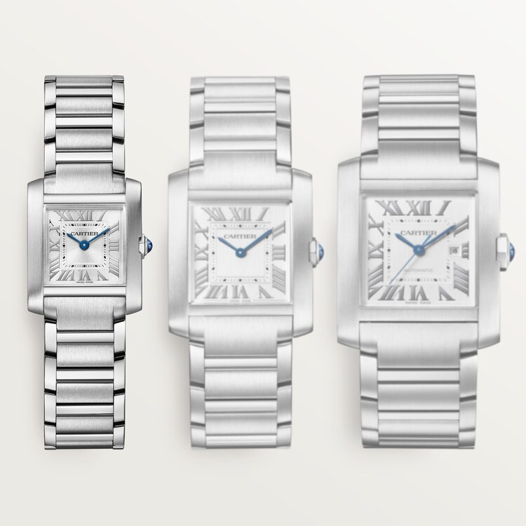 Unworn Cartier Tank Francaise de Cartier, Small Stainless Steel, 25.7mm x 21.2mm, Ref# WSTA0065, box and papers