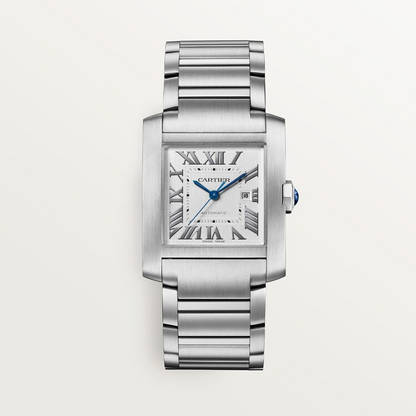 Unworn Cartier Tank Francaise de Cartier, Large Stainless Steel, 36.7mm x 30.5mm, Ref# WSTA0067, box and papers