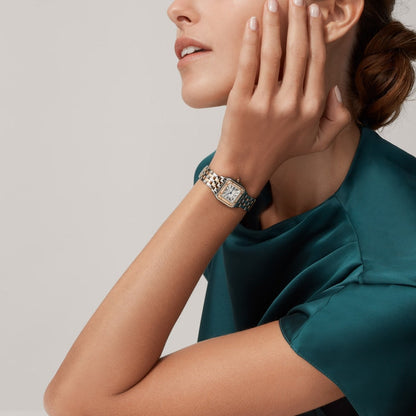 Unworn Cartier Panthère de Cartier, Stainless Steel, 18k Rose Gold and Diamonds, 22mm x 30mm, Ref# W3PN0006, box and papers