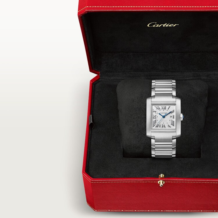 Unworn Cartier Tank Francaise de Cartier, Large Stainless Steel, 36.7mm x 30.5mm, Ref# WSTA0067, box and papers