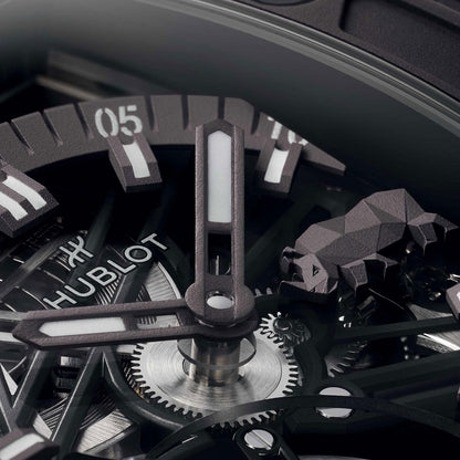 Unworn Hublot Spirit of Big Bang Tourbillon SORAI 42, 645.FX.8020.NR.SOA24, box and papers