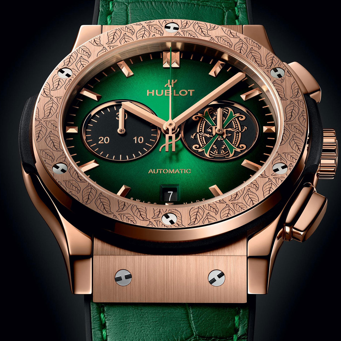 Unworn Hublot Classic Fusion Chronograph Arturo Fuente King Gold 42, 541.OX.8980.LR.OPX24, box and papers