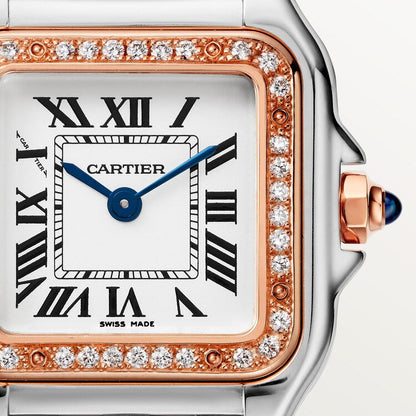 Unworn Cartier Panthère de Cartier, Stainless Steel, 18k Rose Gold and Diamonds, 22mm x 30mm, Ref# W3PN0006, box and papers