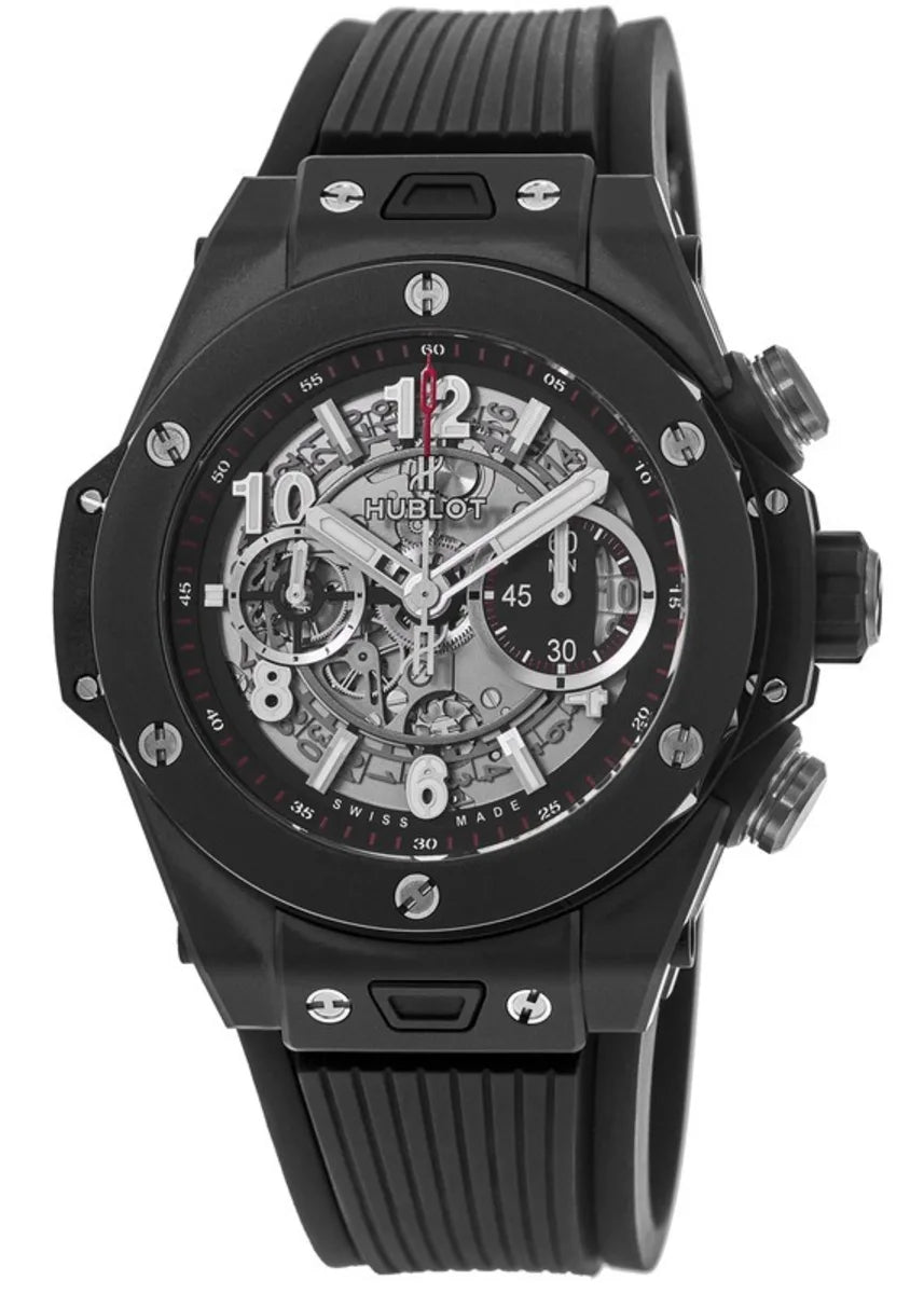 Hublot Big Bang Automatic Chronograph, 45mm, Black Ceramic, Ref# 411.CI.1170.RX, Unworn 2025