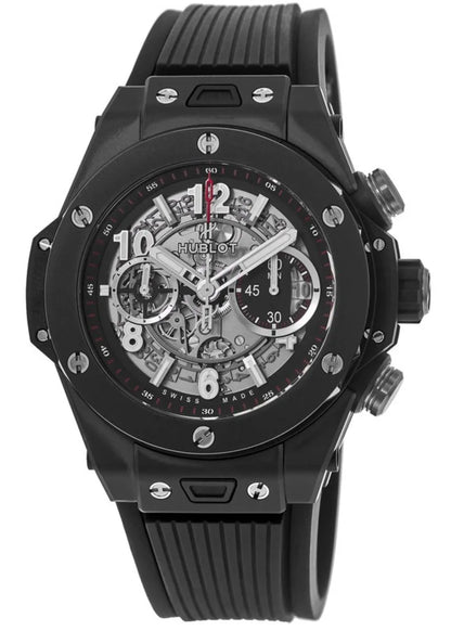 Hublot Big Bang Automatic Chronograph, 45mm, Black Ceramic, Ref# 411.CI.1170.RX, Unworn 2025