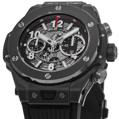 Hublot Big Bang Automatic Chronograph, 45mm, Black Ceramic, Ref# 411.CI.1170.RX, Unworn 2025
