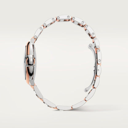 Unworn Cartier Ballon Bleu, Stainless Steel and 18k Rose Gold, 36mm, Ladies, Ref# W2BB0033, box and papers