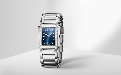 Patek Philippe Twenty~4 Quartz Ladies Watch, Stainless Steel with 36 Diamond (~0.42 ct), 25.1 x 30 mm, Ref# 4910/1200A-001