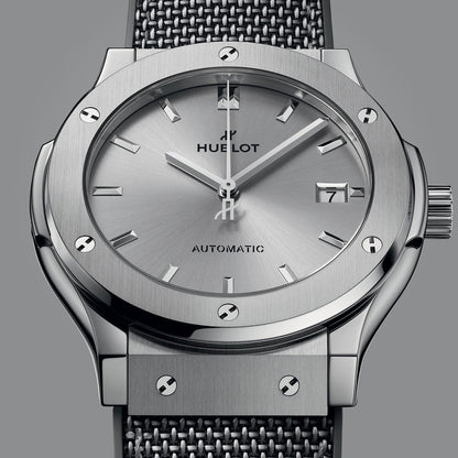 Unworn Hublot Classic Fusion Essential Grey 45, 511.NX.5610.NR.HEC24, box and papers