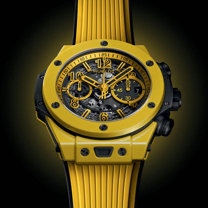 Unworn Hublot Big Bang Unico Yellow Magic 44, 421.CY.471Y.RX, box and papers