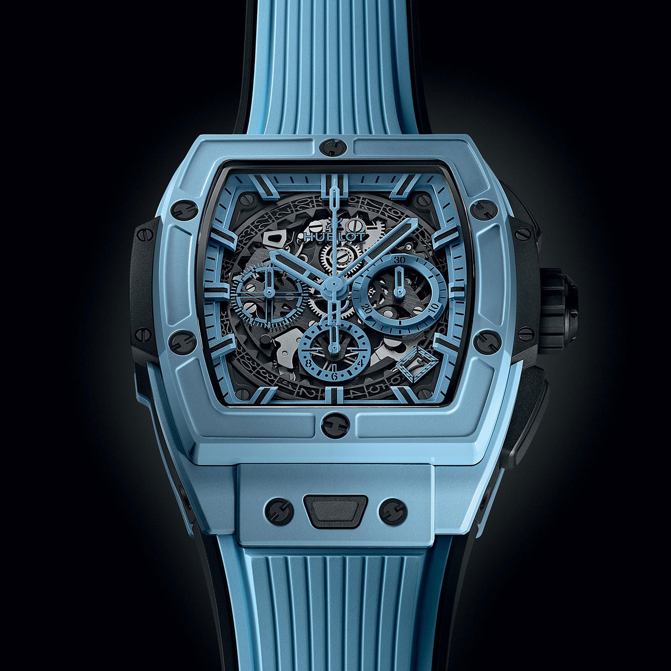 Unworn Hublot Spirit of Big Bang Sky Blue Ceramic 42, 642.EX.5110.RX, box and papers