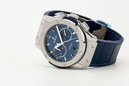 Hublot Classic Fusion Chronograph Titanium Blue 45mm, Ref# 541.NX.7170.LR, Unworn 2025