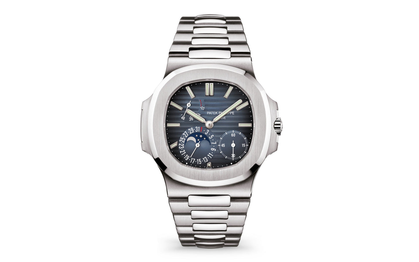 Patek Philippe Nautilus Date, Moon Phases Watch, Stainless Steel, 40mm, Ref# 5712/1A-001