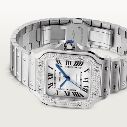 Unworn Cartier Santos de Cartier, Stainless Steel, 35.1mm, Ref# W4SA0005, box and papers