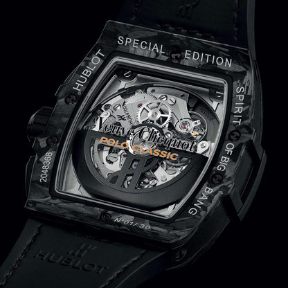 Unworn Hublot Spirit of Big Bang Veuve Clicquot Polo Classic 42 642.QK.0110.LR.VCP24, box and papers