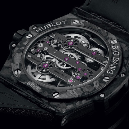 Unworn Hublot Big Bang Meca-10 Frosted Carbon 42, 444.QN.1170.NR, box and papers