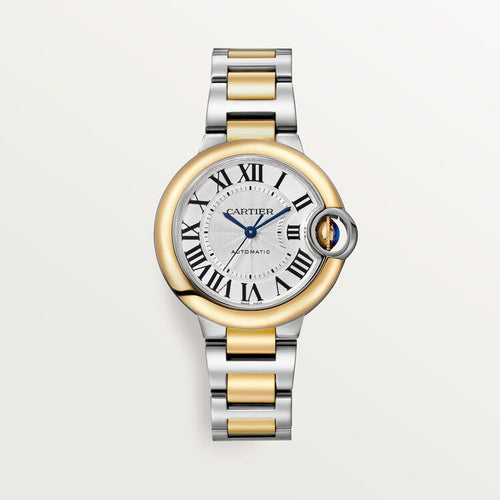 Unworn Cartier Ballon Bleu, Stainless Steel and 18k Yellow Gold, 33mm, Ladies, Ref# W2BB0037, box and papers
