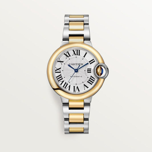 Unworn Cartier Ballon Bleu, Stainless Steel and 18k Yellow Gold, 33mm, Ladies, Ref# W2BB0037, box and papers