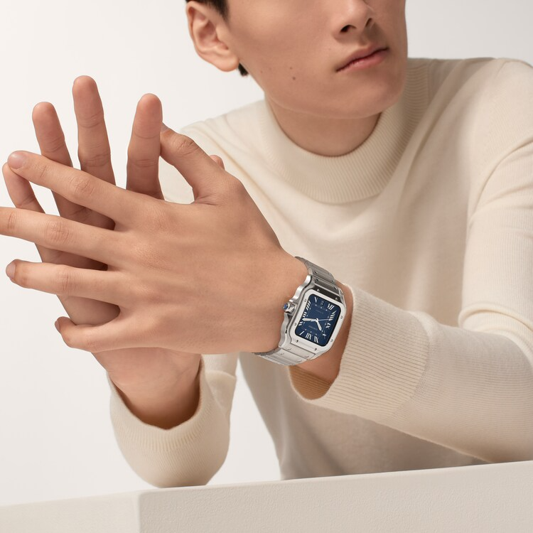 Unworn Cartier Santos de Cartier, Stainless Steel, 39.8mm, Ref# WSSA0071, box and papers