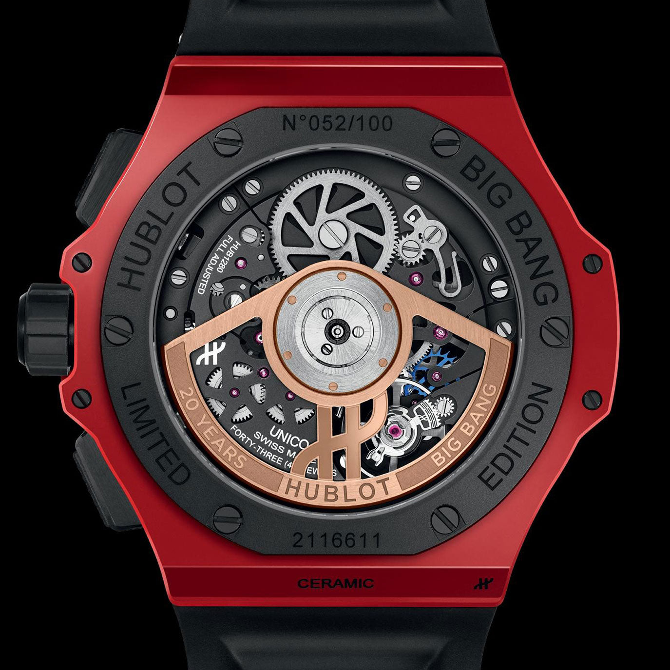 Unworn Hublot Big Bang 20th Anniversary Red Magic 43, 431.CF.1313.RX, box and papers
