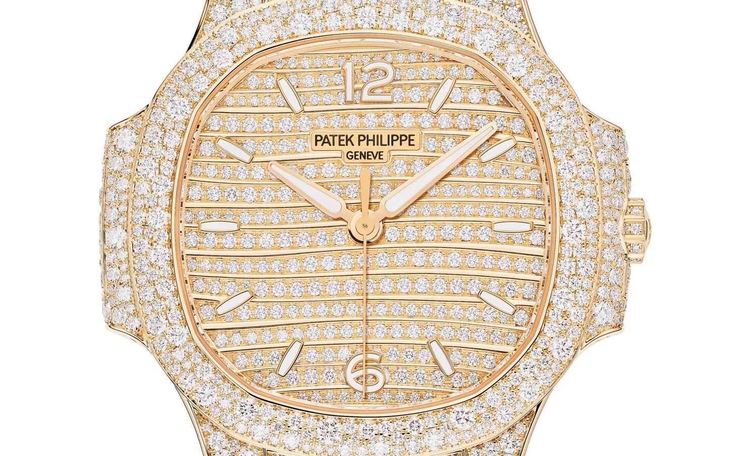 Patek Philippe Nautilus Haute Joaillerie Ladies Automatic Watch, 18K Rose Gold and Diamonds, 35,2mm, Ref# 7118/1450R-001