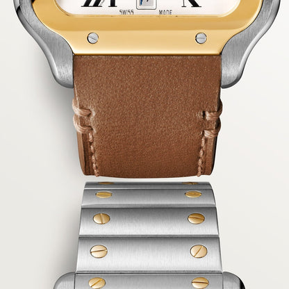 Unworn Cartier Santos de Cartier, Stainless Steel and 18k Yellow Gold, 39.8mm, Ref# W2SA0009, box and papers