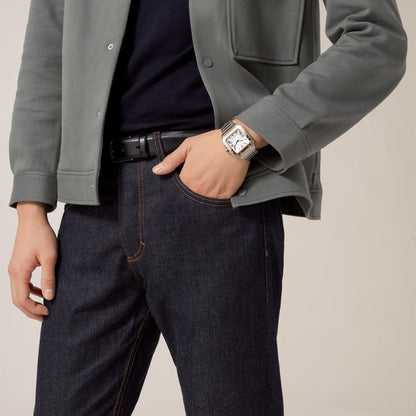 Unworn Cartier Santos de Cartier, Stainless Steel and 18k Yellow Gold, 39.8mm, Ref# W2SA0009, box and papers