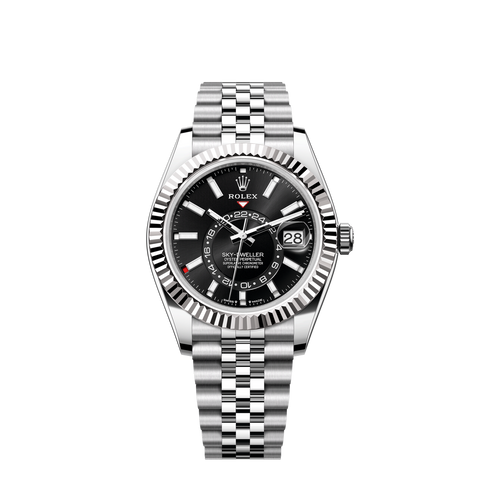 Rolex Sky-Dweller, 42mm, Oystersteel and 18k White Gold, Black, Jubilee, Ref# 336934-0008