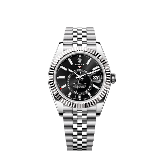 Rolex Sky-Dweller, 42mm, Oystersteel and 18k White Gold, Black, Jubilee, Ref# 336934-0008