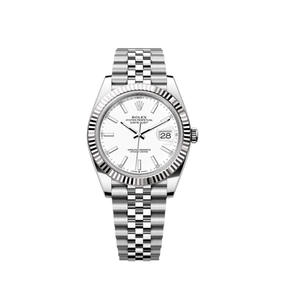 Rolex Datejust 41 Oystersteel and 18K White Gold 41 mm White Dial, Ref# 126334-0010