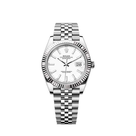 Rolex Datejust 41 Oystersteel and 18K White Gold 41 mm White Dial, Ref# 126334-0010