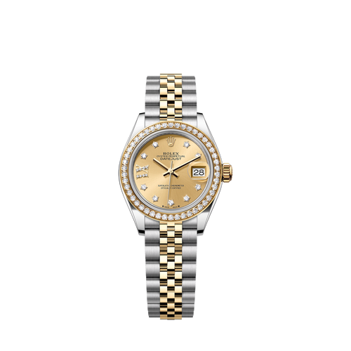 Rolex Lady-Datejust 28, Oystersteel and 18k Yellow Gold, Ref# 279383RBR-0021
