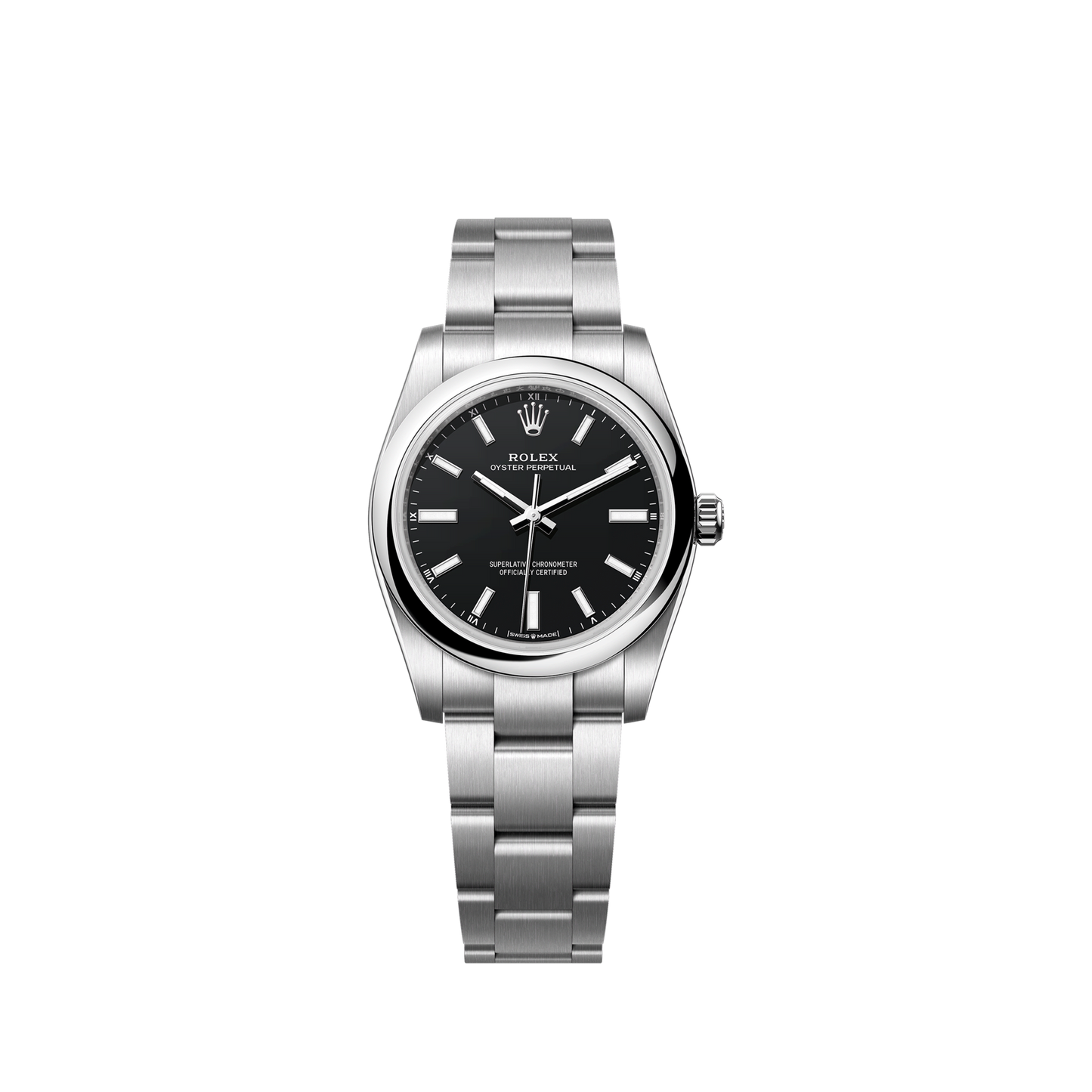 Rolex LADIES Oyster Perpetual 34mm, Black Dial, Ref# 124200-0002