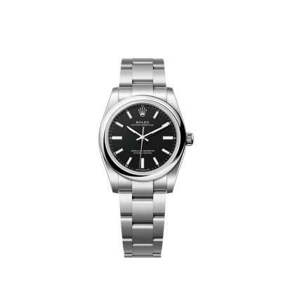 Rolex LADIES Oyster Perpetual 34mm, Black Dial, Ref# 124200-0002